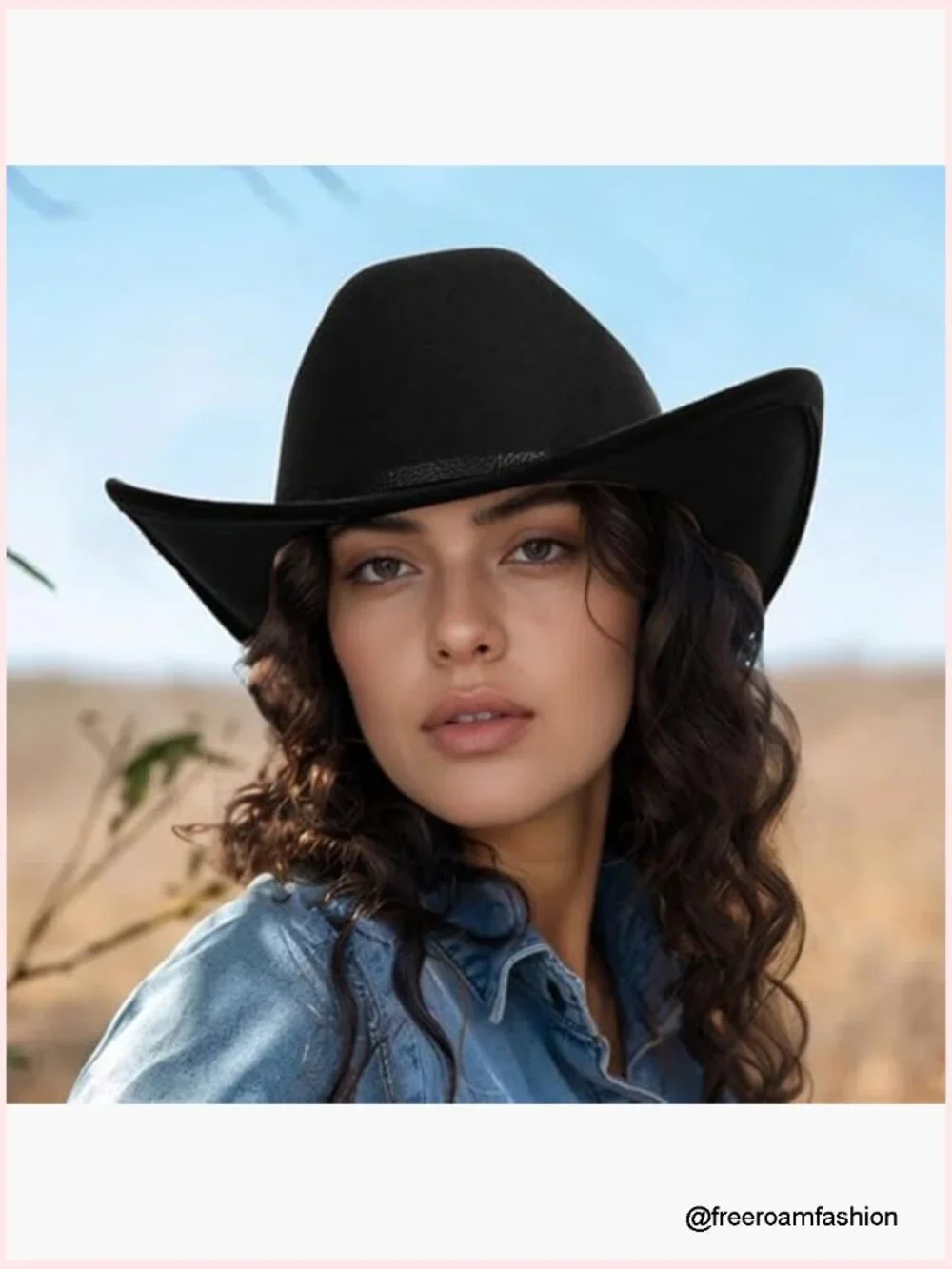 2 Pack Western Cowboy Hats Unisex Adult Felt Costume Cowgirl Cattleman